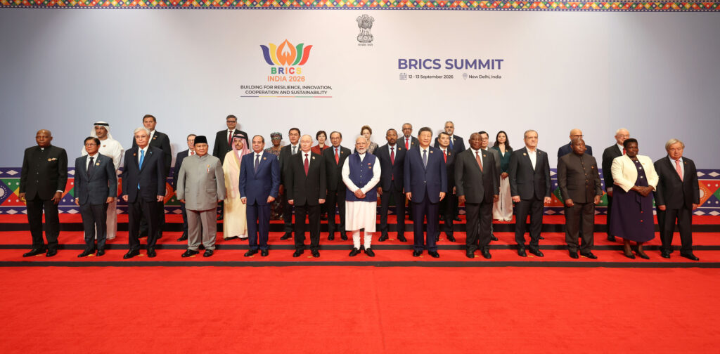 H20260913216415-1024x504 18वें ब्रिक्स शिखर सम्मेलन के सत्र: “लचीलापन, नवाचार, सहयोग और स्थिरता: समावेशी वैश्विक विकास के लिए भविष्य को आकार देना” में प्रधानमंत्री के प्रारंभिक वक्तव्य